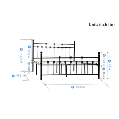 Canora Grey Metal Bed Frame Queen & Reviews | Wayfair